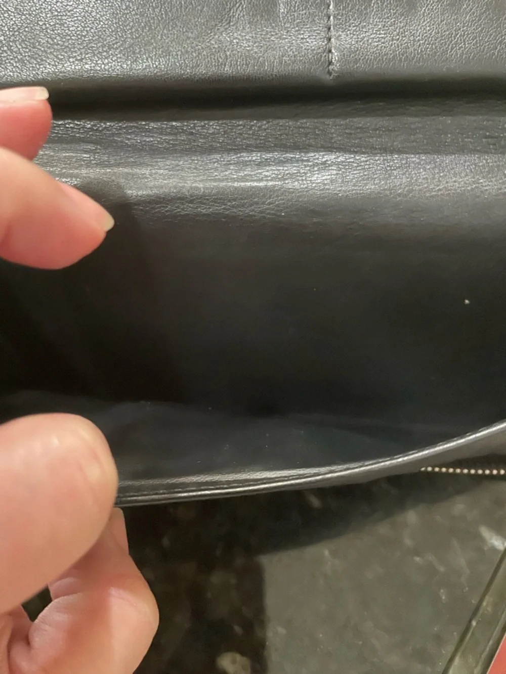 Louis Vuitton Black Textured Zip Wallet with Branded Silver Pull - Picture 8 of 9